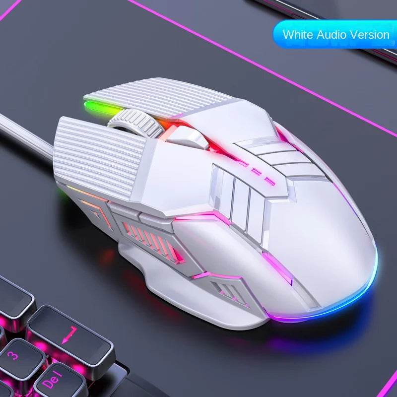 New USB Mouse Computer Wired Mouse Gaming Wired Mouse Glow Mute Mouse Office Gaming Universal PC Mouse Gamer Laptop Accessories