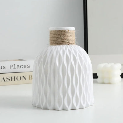 Modern Flower Vase Imitation Ceramic Pot Decoration Home Plastic Arrangement Nordic Style