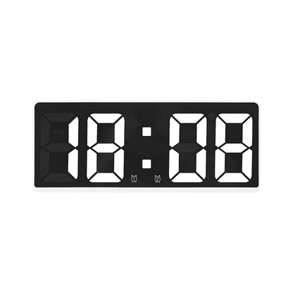 Creative Number Clock Color Nightlight Temperature Calendar Alarm Clock LED Large Number Electronic Clock Backlight Home Decor C