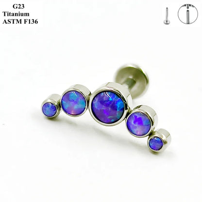 G23 Titanium Telinga Stud Zirkon Opal Tindik Barang Kemas Dalam 25 Warna Pilihan Wanita Bar Parti Fesyen Telinga Rawan Stud 