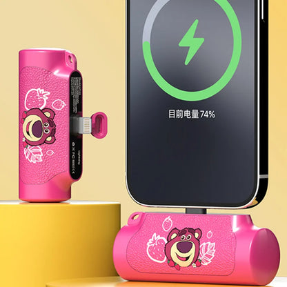 New Disney Pocket Power Bank Wireless Capsule Needle Mobile Power Bank Compact And Portable Mobile Power Bank Fast Charging