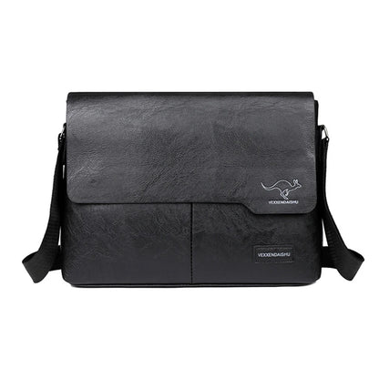 Beg bimbit Lelaki Kulit PU Lelaki Dokumen Eksekutif Bahu Kerja Perniagaan Vintaj Messenger Crossbody Beg Kadi Pereka Beg Sampingan 