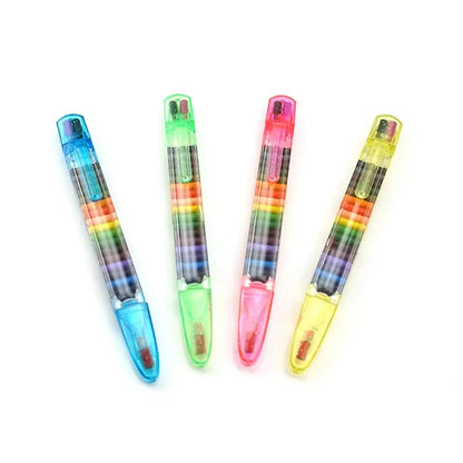 4PCS Colorful 20 Colors Oil Paint Pen Oil Pastel Safe Nontoxic Painting Graffiti Drawing Pen for Kids Children Students