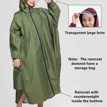 Women Breathable Raincoat Thickened Raincoat Big Rain Coat Poncho Ladies Waterproof Cloak Raincoats Adults Bicycle Rainwear