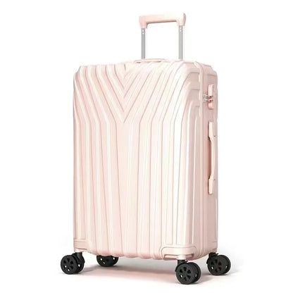 Travel suitcase with spinner wheels Women trolley luggage set 20 inch carry on suitcase 29''high-capacity zip aluminium frame