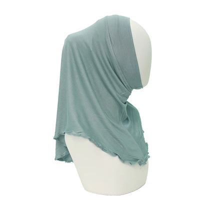 Modal Instant Hijabs for Woman Muslim Islam Turban Solid Mini Style Scarf Amira Soft Plain Colors Ready to Wear Hijab Undercaps