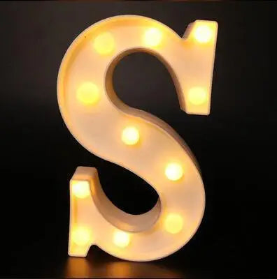 Decorative Name Letters Alphabet Letter LED Lights Luminous Number Lamp Night Light Wedding Birthday Christmas Party Decor Home