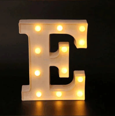 Decorative Name Letters Alphabet Letter LED Lights Luminous Number Lamp Night Light Wedding Birthday Christmas Party Decor Home