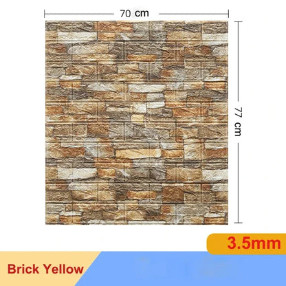 1/5/10Pcs 70*77cm Self-adhesive 3D Retro WallPaper Crash Sponge Imitation Brick  Wall Sticker for Home DIY Wall Decor Backdrop