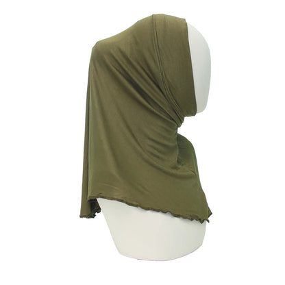 Modal Instant Hijabs for Woman Muslim Islam Turban Solid Mini Style Scarf Amira Soft Plain Colors Ready to Wear Hijab Undercaps