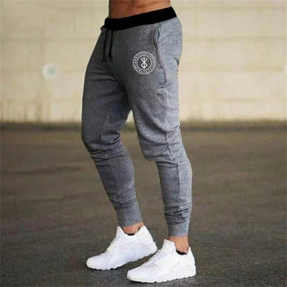 Spring Men's Printed Sweatpants Casual Elastic Trousers Sports Autumn Trousers Breathable Thin Fitness Loose Drawstring Trousers