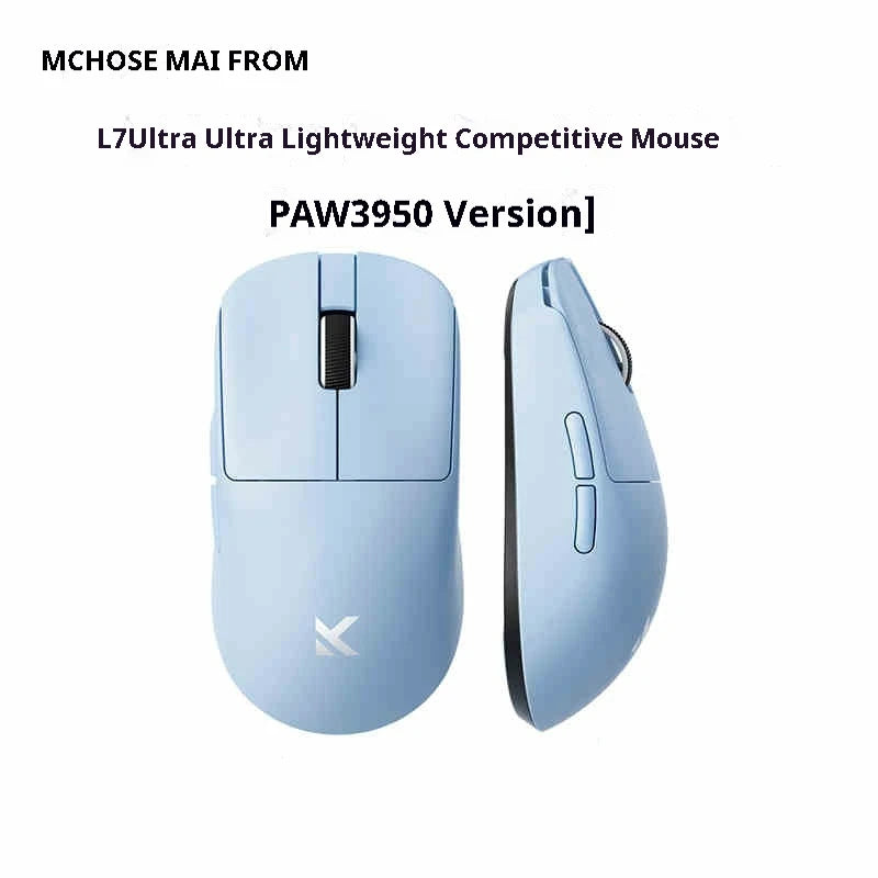 MCHOSE L7 Gaming Mouse 8K Polling Rate Customized Mouse With 8K Dongle 2.4g BT Wireless 39g Lightweight Low Latency Gaming Mouse