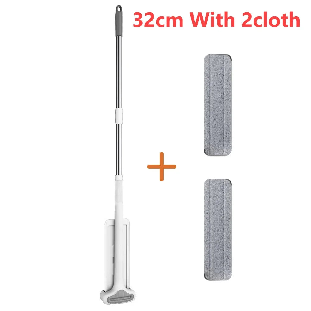 Large Flat Mop With Telescopic Long Handle Telescopic Long Handle Washing Free Lazy Mops Dust Dry Wet Mops For Cleaning Floors