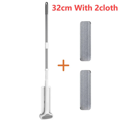 Large Flat Mop With Telescopic Long Handle Telescopic Long Handle Washing Free Lazy Mops Dust Dry Wet Mops For Cleaning Floors