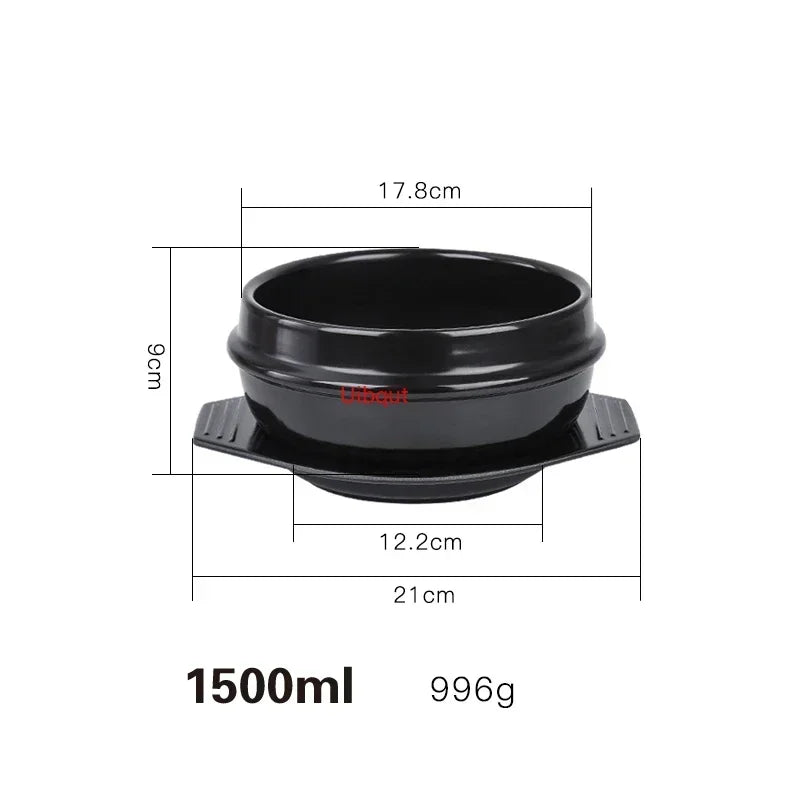 Korean cooking stone pot high temperature pot rice tableware pot soup pot Korean stone pot Korean bibimbap kimchi soup