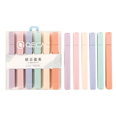 Penyerlah Estetik Penyerlah Pastel Penyerlah Pen Pelbagai Warna Set Penanda Pastel untuk Bilik Darjah Pejabat Pelajar 6PCS 