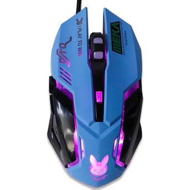 2400DPI Gaming Mouse Color Backlit Silent Mouse USB Wired Gaming Mouse Pink Computer Professional for Lol Data Laptop