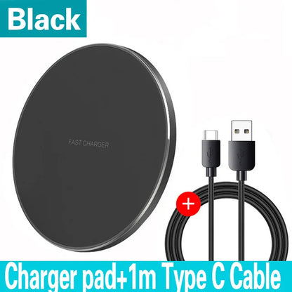 200W Wireless Charger For iPhone 14 13 12 15 Pro XS Max Mini X XR Induction Fast Wireless Charging Pad For Samsung Xiaomi Huawei