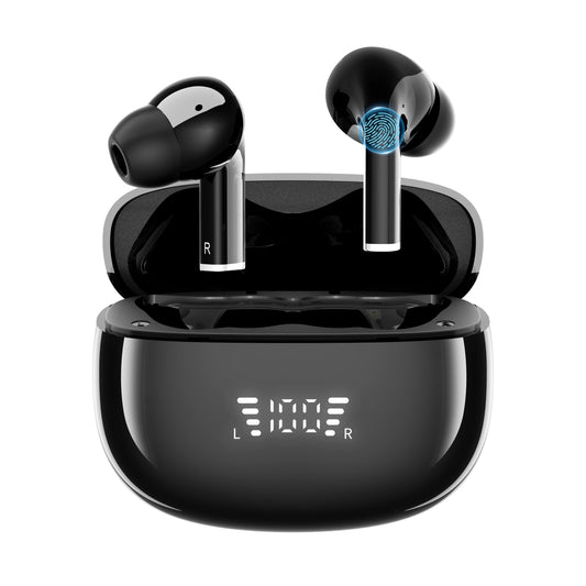 ANC-01 New Active Noise Reduction Bluetooth Wireless Earphones with Long Battery Life TWS Earphones with Dual Battery Display