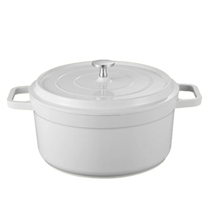 Enameled Dutch Oven Pot with Lid Enameled Cast Aluminum Dutch Oven Nonstick Heat Preservation Cookware Multifunctional Cookware