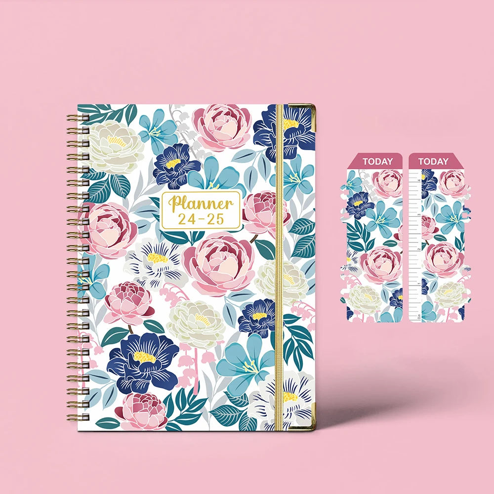 A5 2025 Daily Planner Notebook Journal Time Management Coil Notebook Daily Student Schedules To Do List English Notebook