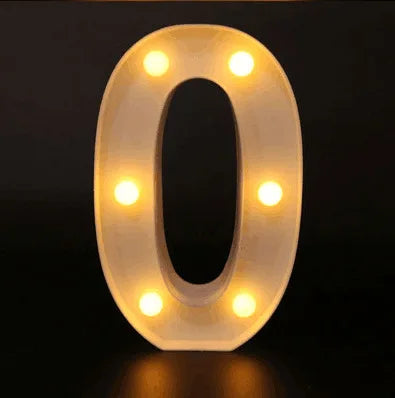 Decorative Name Letters Alphabet Letter LED Lights Luminous Number Lamp Night Light Wedding Birthday Christmas Party Decor Home