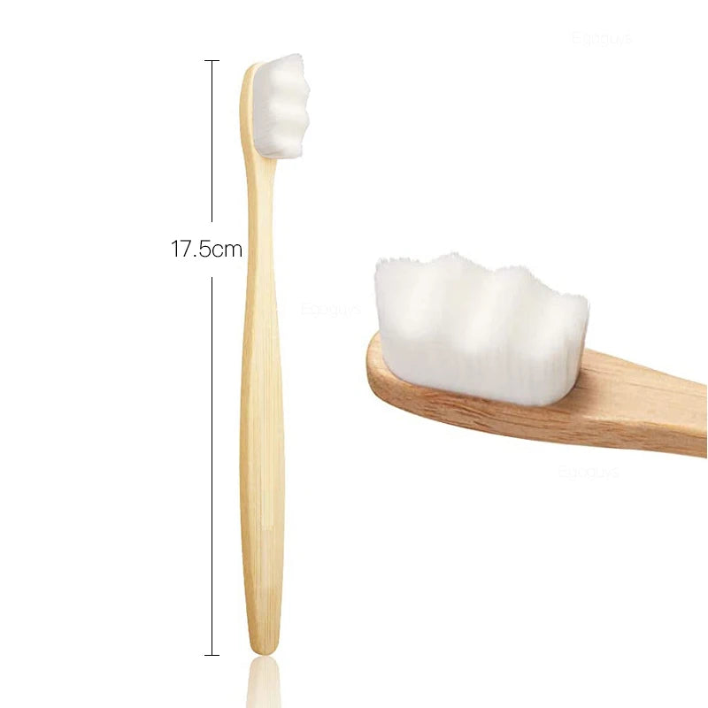 1PC Ultra-Fine Soft Bamboo Toothbrush Million Nano Bristle Tooth Brush Portable Travel Dental Oral Care Tool Teeth Deep Cleaning