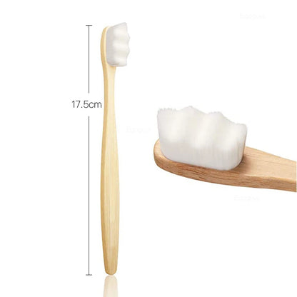 1PC Ultra-Fine Soft Bamboo Toothbrush Million Nano Bristle Tooth Brush Portable Travel Dental Oral Care Tool Teeth Deep Cleaning