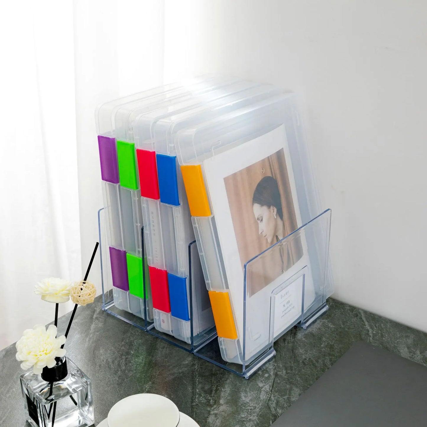 Transparent Thicken A4 File Box Plastic Office Document Sorting Storage Box Buckle Design Book File Archive Seal Boxes Organizer