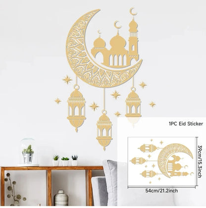 Pelekat Tingkap Eid Ramadan Hiasan Ramadan Hiasan Eid Mubarak untuk Rumah 2025 Ramadan Kareem Islam Bekalan Pesta Muslim Aidilfitri 