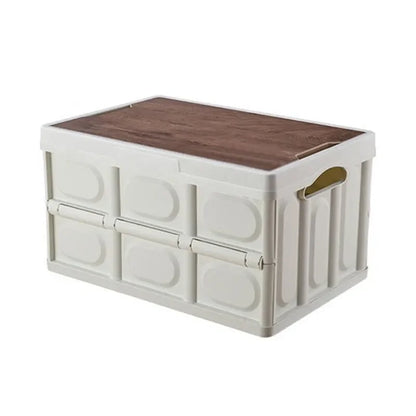 Outdoor Camping Storage Box Thickened Storage Box Foldable Storage Box Car Mounted Wooden Cover Portable Household Storage Box