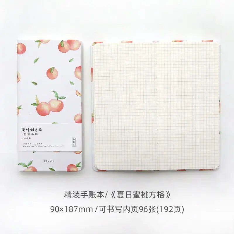 Hardfaced Weekly Notebook English Checked Student Hand Ledger Notebook  Korean Stationery  Notebook