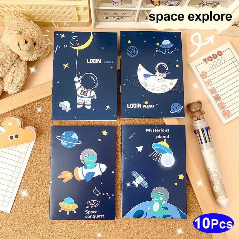 10Sets Retro Small Notebooks Kawaii A7 Blank Mini Cute Planner Diary Note Notepad Aesthetic Journal Kids Stationery Agenda Thing