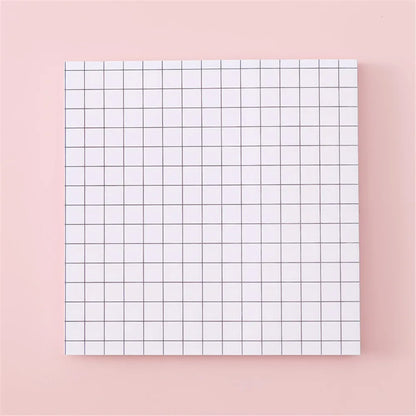 Portable 80 Helaian Grid Kosong Simple Sticky Note Memo Pad untuk Membuat Nota Perancangan Notepad Alat Tulis Peralatan Sekolah 