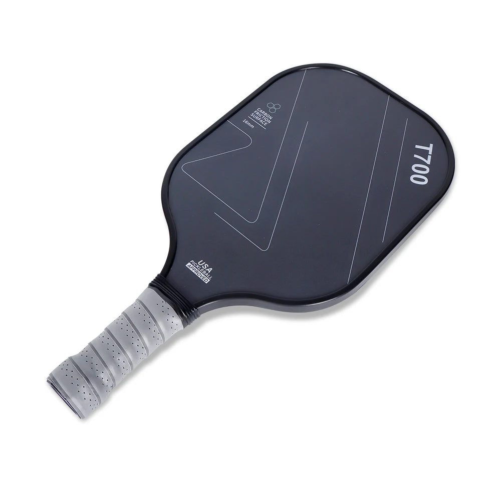 Pickleball Paddle T700 Carbon Fiber Surface 14MM Polymer Honeycomb Core Enhanced Power&Spin&Control Pickle Ball Racket Anti-slip