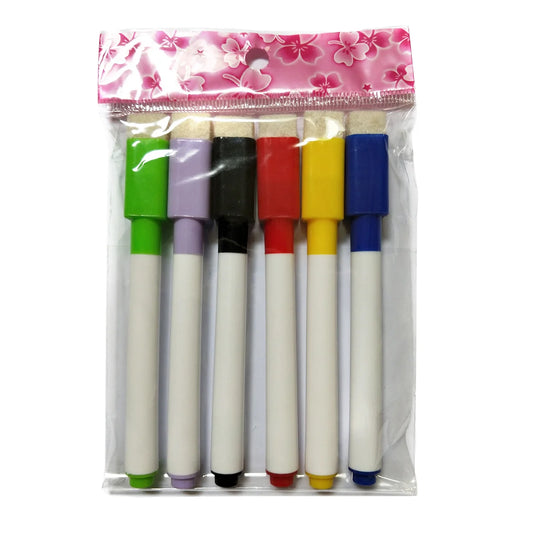 6 Pcs Dry Erase Marker Markers Erasable White Magnetic Earth Tones Board Whiteboard Pens