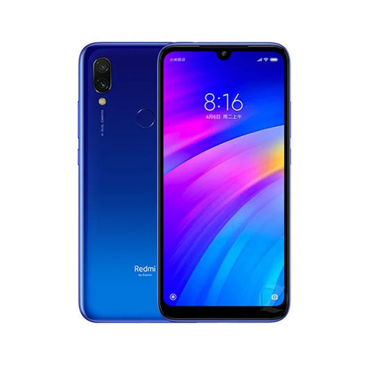 Telefon Bimbit Xiaomi Redmi 7 dengan Sarung Telefon, Telefon Bimbit Dwi SIM Solt Telefon Bimbit Android Dwi Kamera telefon terpakai 