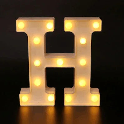 Decorative Name Letters Alphabet Letter LED Lights Luminous Number Lamp Night Light Wedding Birthday Christmas Party Decor Home