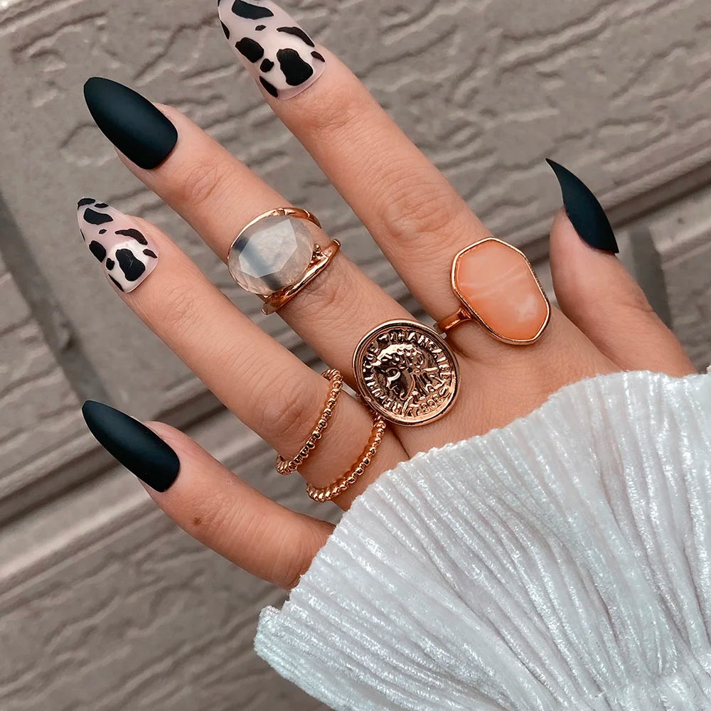 2023 wanita set cincin bague femme cincin padanan perhiasan fesyen bohemian schmuck finger accesorios mujer hadiah pasangan borong 