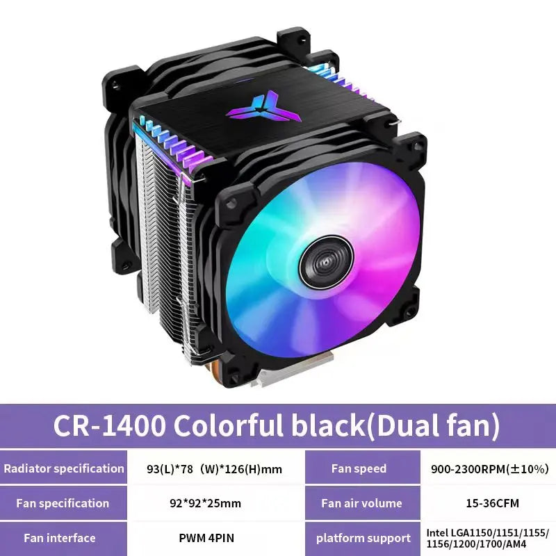 JONSBO CR1000/CR1200/CR1400 EVO CPU Cooler PC Fan Cooling CPU Fan Heatsink Tower Radiator Processor Air Cooler For AM4 1155 1700