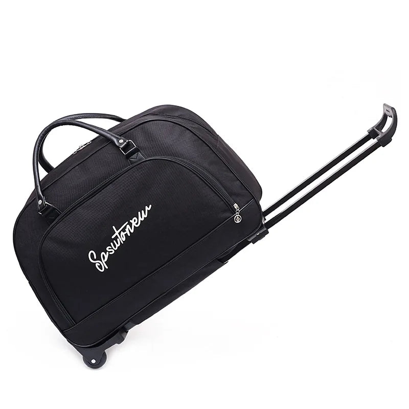 Travel Suitcase Trolley Bag with Wheels Large Capacity Luggage Bags Foldable Duffle Cabin Women Men Hand Luggage Carry On Bags