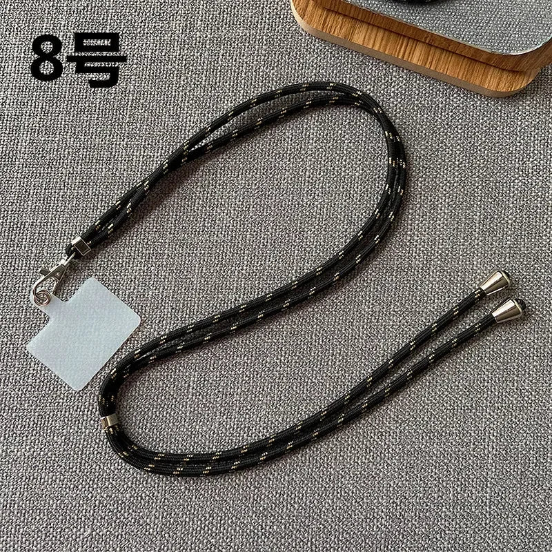 Adjustable Anti-lost Lanyard Grip Neck Chain Universal Phone Lanyard Nylon Sports Strap Neck Rope Mobile Phone Strap Accessories