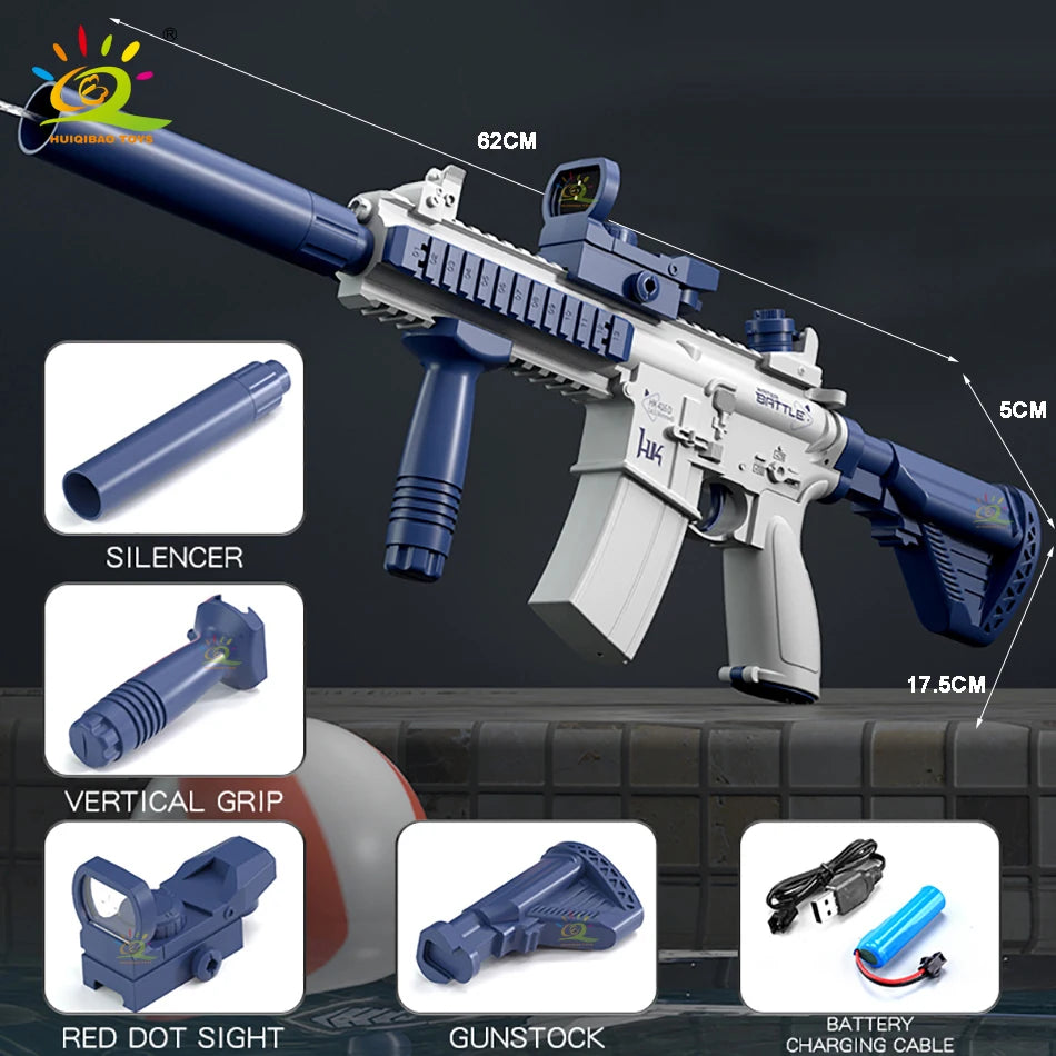 Kids M416 Auto Electric Water Gun Waters Fight Firing Pistol Toy Summer Outdoor Beach Shooting Game Children's Toys Boys Gifts