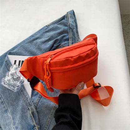 Chest Bags Banana Bag for Women Sling Crossbody Waist Pack Canvas Running Waist Bag Casual Fanny Packs Sport Half Moon Belt Bag