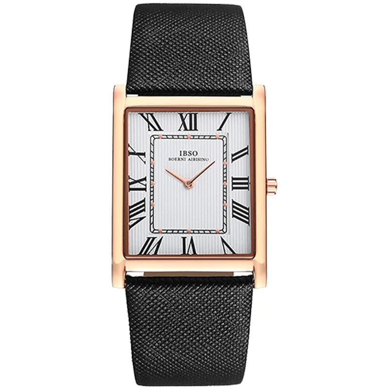 Modern Luxury Men Watch Rectangule Dress Wrist Quartz Hand Clock Waterproof Fashion Business Original Brand East Wristwatch Male