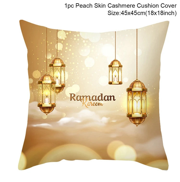 Sarung Kusyen Eid Mubarak Ramadan MUBARAK Sarung Bantal Eid Mubarak Hiasan Pesta Muslim Islam Hadiah Islamik Eid Al Adha 