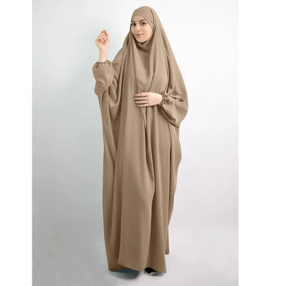 Eid Hooded Muslim Women Hijab Dress Prayer Garment Full Cover Ramadan Gown Islamic Clothes Niqab