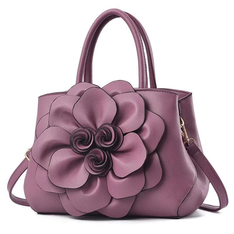 New Fashion Big Rose Flower Women's Bag Handbag Shoulder Bag Purse Ladies Female Crossbody Bag Luxury Bag Large Capacity 2#