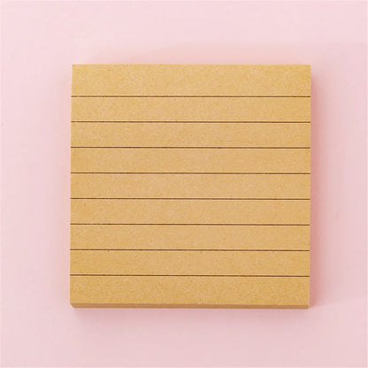 Portable 80 Helaian Grid Kosong Simple Sticky Note Memo Pad untuk Membuat Nota Perancangan Notepad Alat Tulis Peralatan Sekolah 