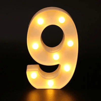 Decorative Name Letters Alphabet Letter LED Lights Luminous Number Lamp Night Light Wedding Birthday Christmas Party Decor Home